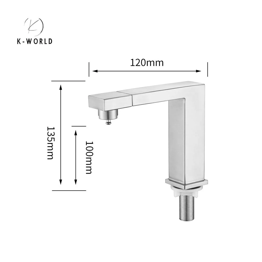 Square Sanitary Ware Faucet for Bathroom with SS304