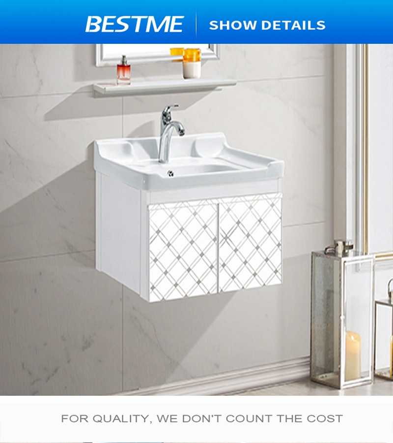 Bathroom Waterproof Wall Hung PVC Vanity Cabinet 600mm Size (by-P4006-60)