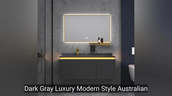 호주 스타일의 MDF 나무 벽걸이 욕실 캐비닛