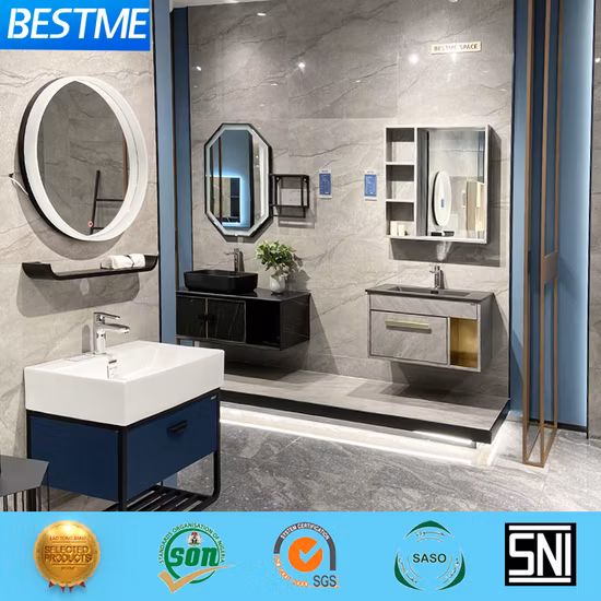 PVC로 만든 위생 도자기 현대적인 욕실 벽 캐비닛 by-P4050-70